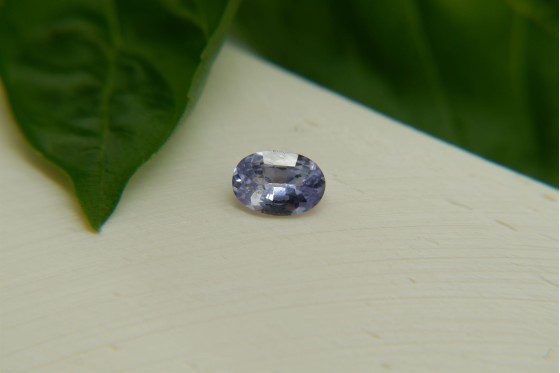 violetish-Blue Pastel Sapphire - Cushion - 0.6 ct. - COR