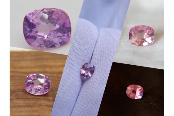 Pastel padparadscha-like premium Sapphire - Cushion - 1.44 ct. - COR