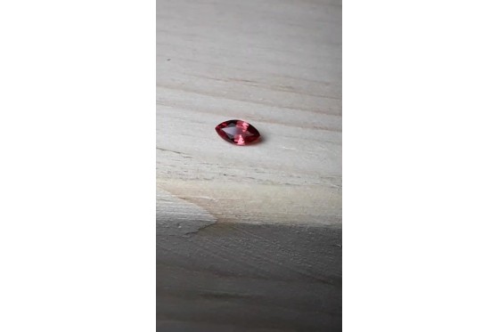 Ruby orangish Red untreated - Marquise  - 0.15 ct. - COR