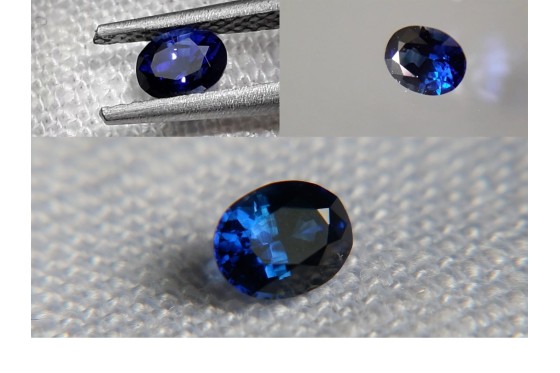 vivid Royal Blue Sapphire - Oval - 0.34 ct. - GIA