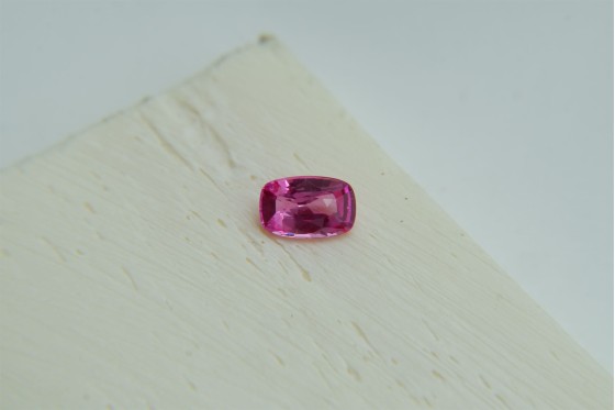 Vivid Orange Pink Sapphire - Rectangular - 0.6 ct. - COR