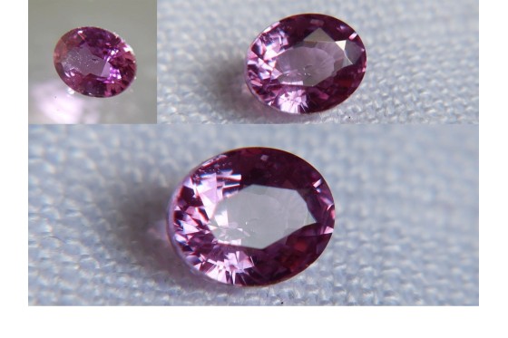 purplish pink Sapphire - Oval - 0.85 ct. - GIA