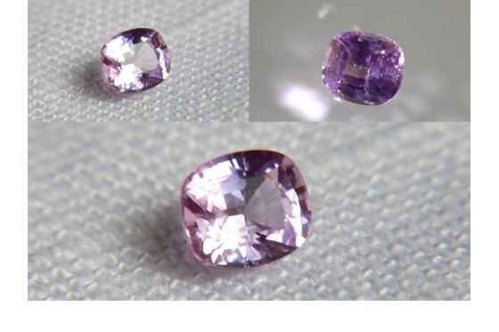 purplish pink Sapphire - Cushion - 0.53 ct. - GIA