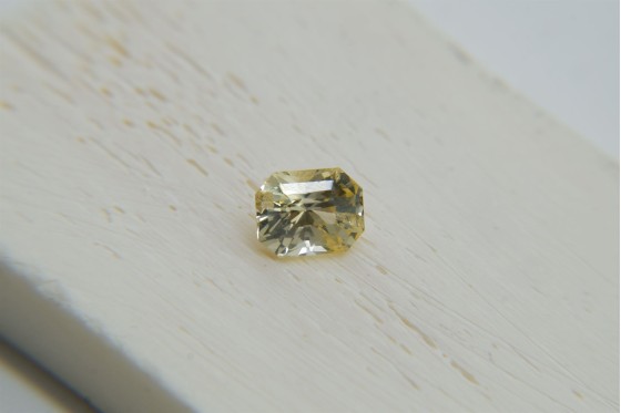 Vivid Pastel Yellow Sapphire - Octagon - 1.35 ct. - COR