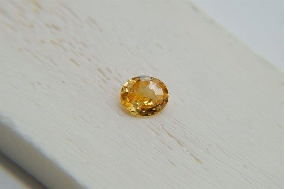 Vivid Orange-Yellow Sapphire - Oval - 0.9 ct. - COR