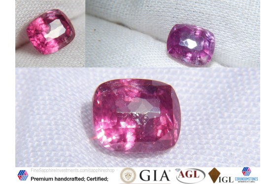 color-change Rhodolite Garnet - Round - 1.04 ct. - IGL