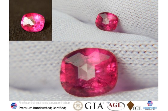 pinkish-orange Tourmaline - Round - 0.6 ct. - COR