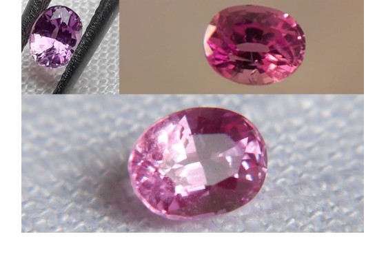 Genuine vivid pink Sapphire - Oval - 0.56 ct. - GIA