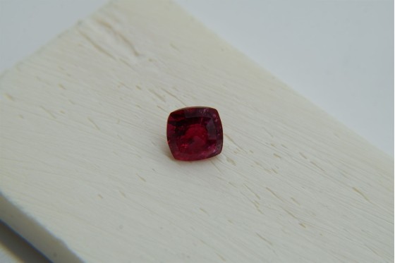 APPRAISED PREMIUM: Vivid Red Rubellite - Cushion - 1 ct. - COR