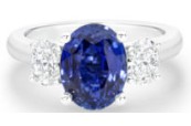 Appraised Premium Engagement & Wedding Ring Sapphire