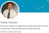 Premium Segment Sapphire & Ruby Mining; Precious Gemstones Asset Brokerage; Managing Director @CorundumStones