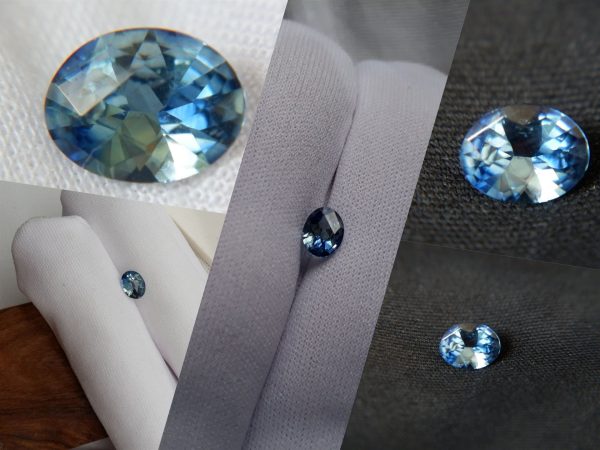 Vivid Blue/Silver Sapphire - Oval - 0.87 ct - COR authenticated